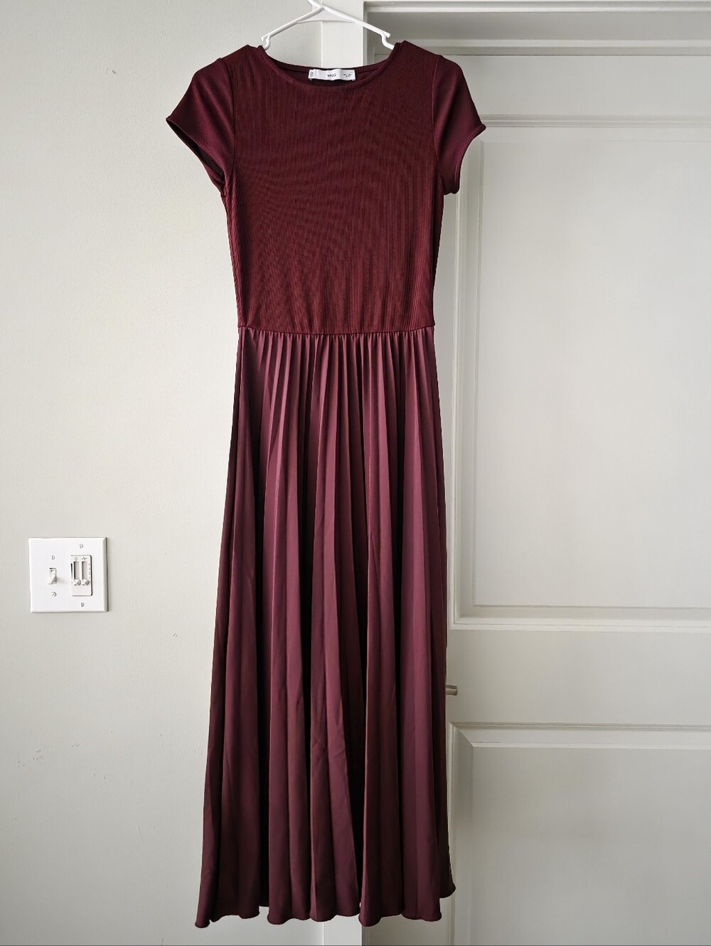 Mango Burgundy Maxi Dress NWOT